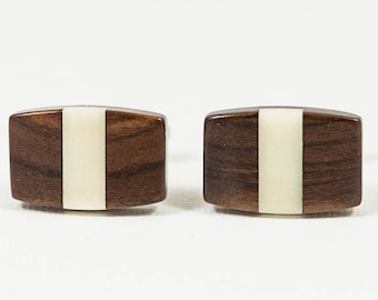 Bolivian Rosewood and Tagua Nut Ivory Cufflinks, Accessories, and Jewelry