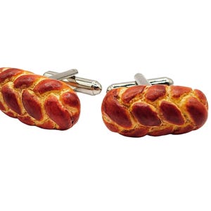 Gemelos de pan jalá, joyas y accesorios - Gemelos judíos de Shabat, Yom Kipur, Rosh Hashaná y Hanukkah