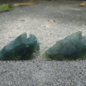 Green Flint Arrowhead Cufflinks, Lapel Pins, Tie Bars, Earrings, Jewelry and Accessories