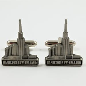 Silver Hamilton New Zealand Temple Cufflinks, Lapel Pins, Tie Bars, Earrings, Jewelry and Accessories