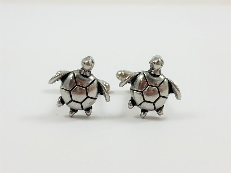 Silver Sea Turtle Cufflinks