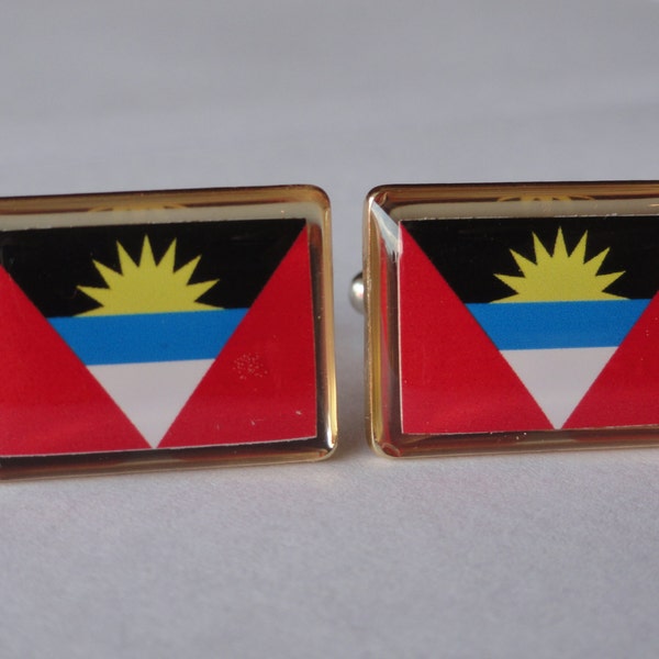 Antigua and Barbuda Flag Cufflinks, Lapel Pins, Tie Bars, Earrings, Jewelry and Accessories