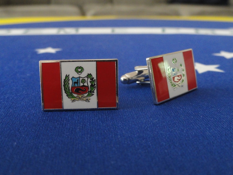 Peruvian Flag Cufflinks