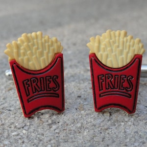 French Fries Cufflinks, Lapel Pins, Tie Bars, Earrings, Jewelry and Accessories