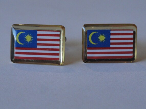 1 Paire Ronde Drapeau Américain Conception Boutons De Manchette De