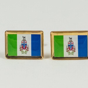 Yukon Flag Cufflinks, Lapel Pins, Tie Bars, Earrings, Jewelry and Accessories