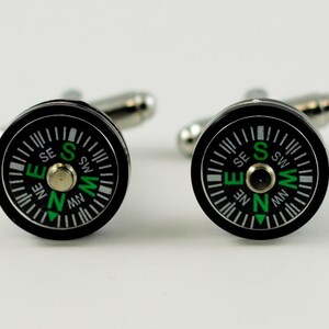 Boutons de manchette WORKING COMPASS, épingles à revers, barres de cravate, boucles d’oreilles, bijoux et accessoires !! -- Boutons de manchette activés magnétiquement