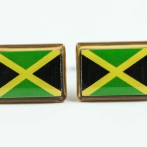 Jamaican Flag Cufflinks, Lapel Pins, Tie Bars, Earrings, Jewelry and Accessories