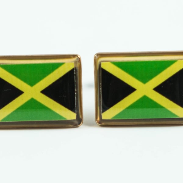 Jamaican Flag Cufflinks, Lapel Pins, Tie Bars, Earrings, Jewelry and Accessories