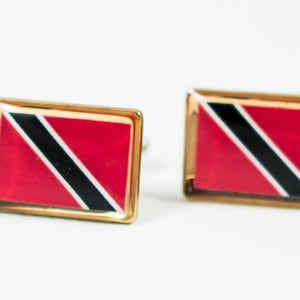 Trinidad and Tobago Flag Cufflinks, Lapel Pins, Tie Bars, Earrings, Jewelry and Accessories