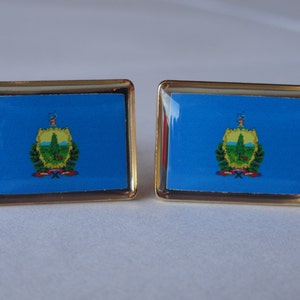 Vermont State Flag Cufflinks, Lapel Pins, Tie Bars, Earrings, Jewelry and Accessories