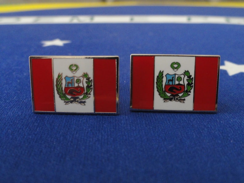 Peruvian Flag Cufflinks