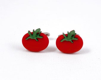 Tomato Cufflinks, Lapel Pins, Tie Bars, Earrings, Jewelry and Accessories