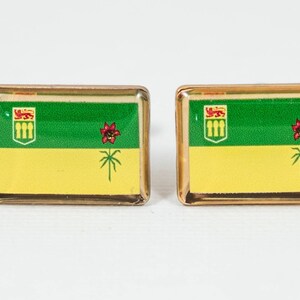Saskatchewan Flag Cufflinks, Lapel Pins, Tie Bars, Earrings, Jewelry and Accessories