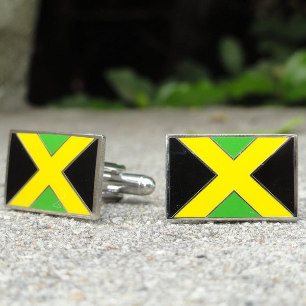 Jamaican Flag Cufflinks, Lapel Pins, Tie Bars, Earrings, Jewelry and Accessories