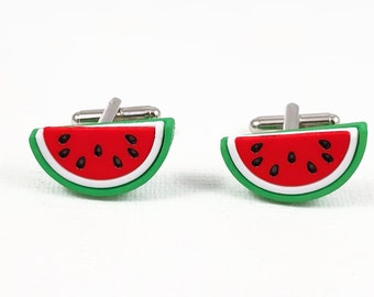 Watermelon Cufflinks, Lapel Pins, Tie Bars, Earrings, Jewelry and Accessories