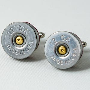12 Gauge Shotgun Shell Cufflinks