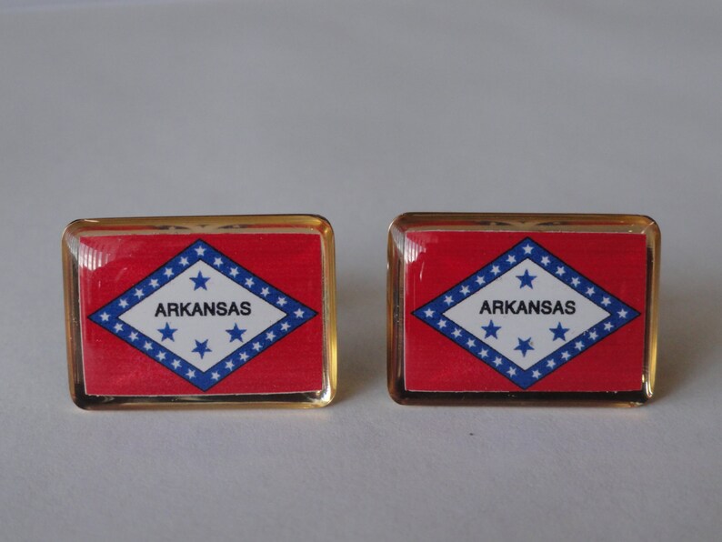 Arkansas State Flag Cufflinks Etsy