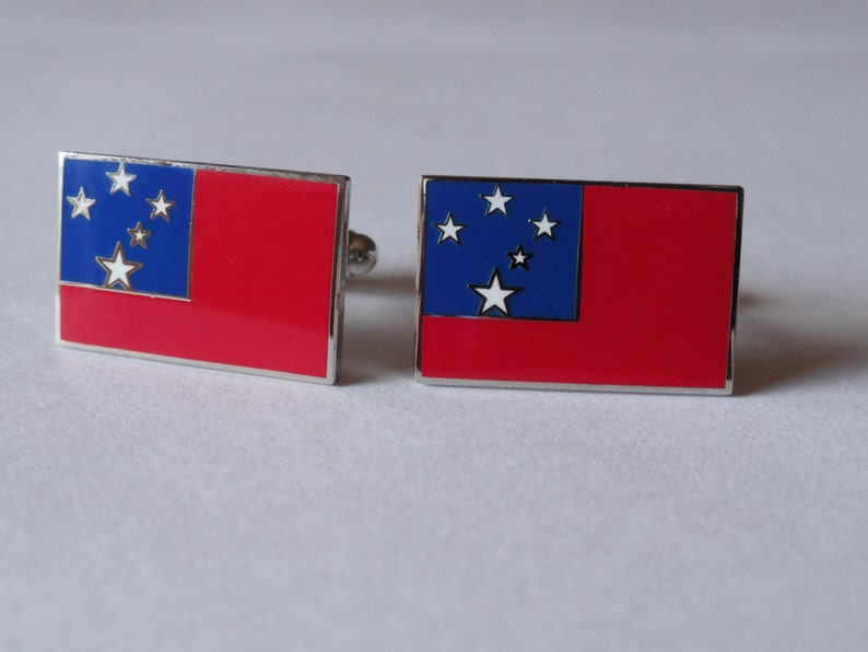 Samoan Flag Cufflinks