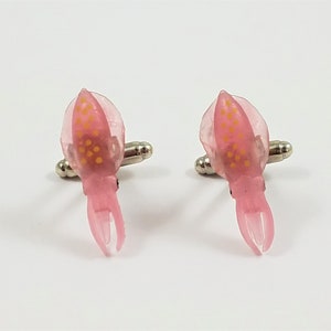 Squid or Cuttlefish Cufflinks, Lapel Pins, Tie Bars, Earrings, Jewelry and Accessories