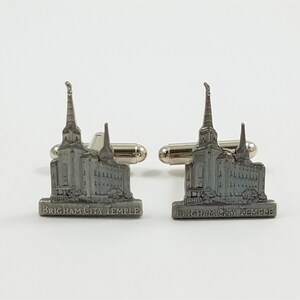 Brigham City Utah Temple Cufflinks, Lapel Pins, Tie Bars, Earrings, Jewelry and Accessories