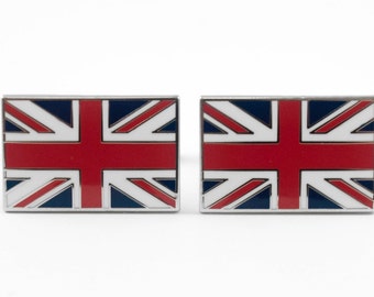 United Kingdom Flag Cufflinks, Lapel Pins, Tie Bars, Earrings, Jewelry and Accessories