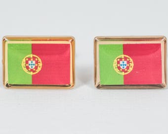Gemelos de la bandera portuguesa, alfileres de solapa, barras de corbata, pendientes, joyas y accesorios