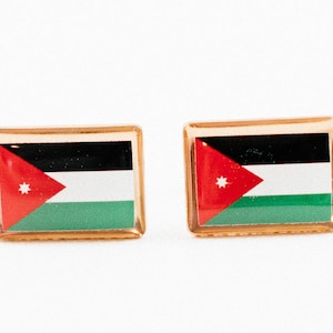 Jordan Flag Cufflinks, Lapel Pins, Tie Bars, Earrings, Jewelry and Accessories