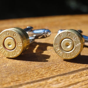 Luger 9mm Cufflinks, Lapel Pins, Tie Bars, Earrings, Jewelry and Accessories