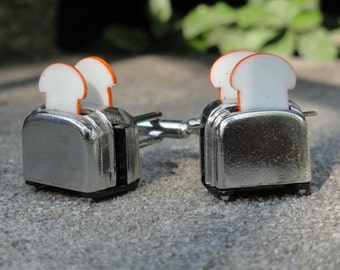 Toaster Cufflinks, Lapel Pins, Tie Bars, Earrings, Jewelry and Accessories