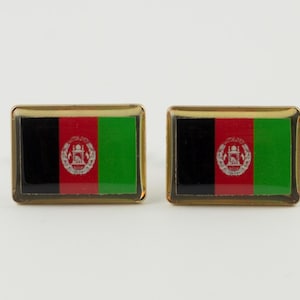 Afghan Flag Cufflinks, Lapel Pins, Tie Bars, Earrings, Jewelry and Accessories