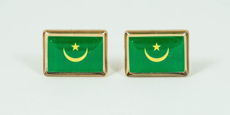 Mauritania Flag Cufflinks