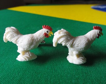 Rooster or Chicken Cufflinks, Lapel Pins, Tie Bars, Earrings, Jewelry and Accessories