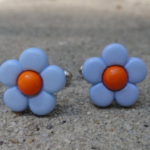 Boutons de manchette en fleurs bleues et orangers, épingles à revers, barres de cravate, boucles d’oreilles, bijoux et accessoires