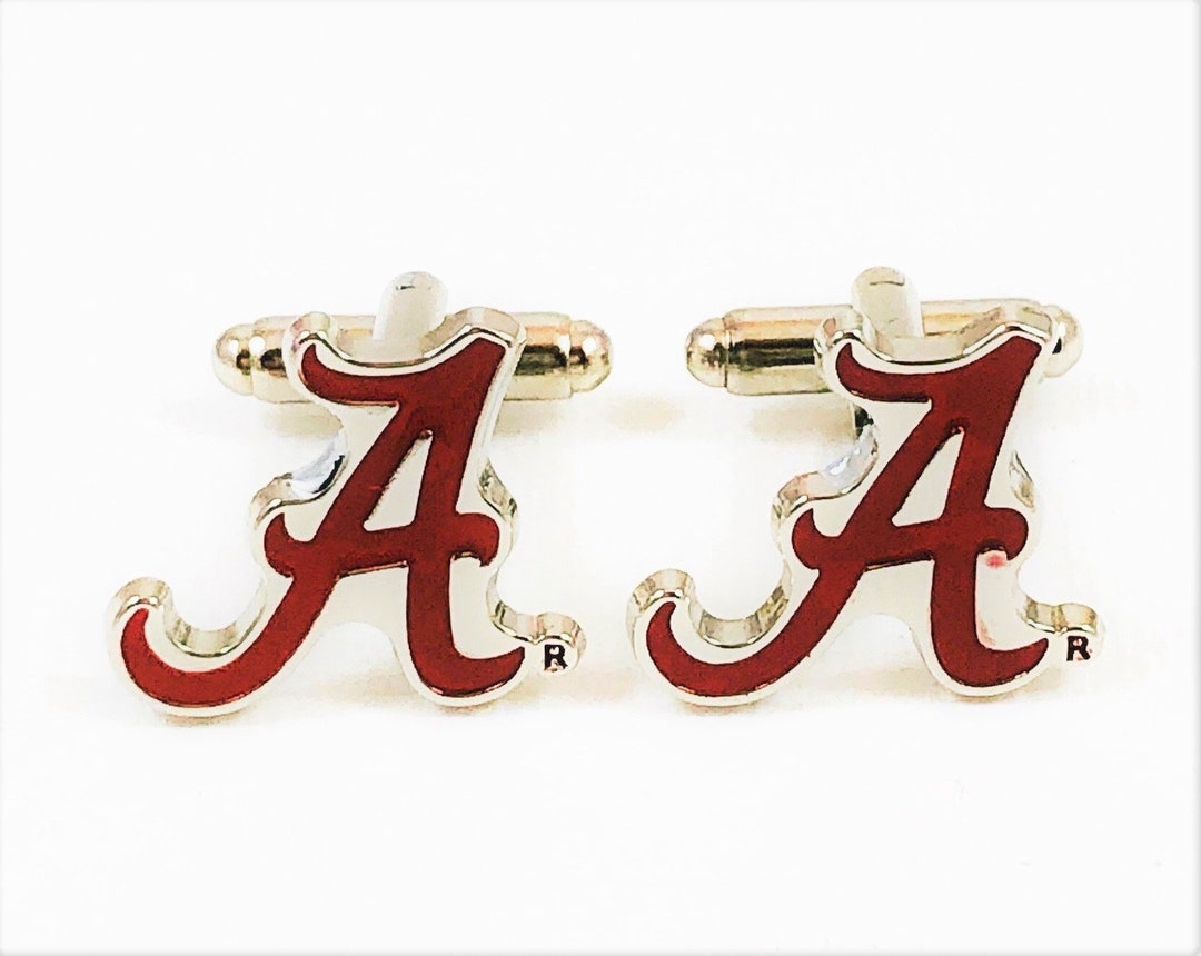 Vintage University of Alabama Cufflinks in Crimson by CufflinksInc main image 1