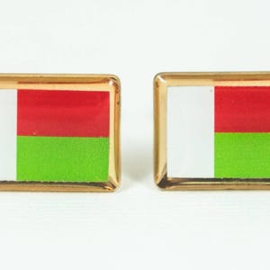 Madagaskar vlag manchetknopen, revers pins, tie bars, oorbellen, sieraden en accessoires