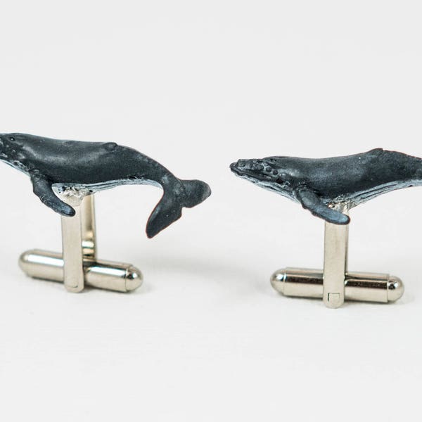 Humpback Whale Cufflinks, Lapel Pins, Tie Bars, Earrings, Jewelry and Accessories