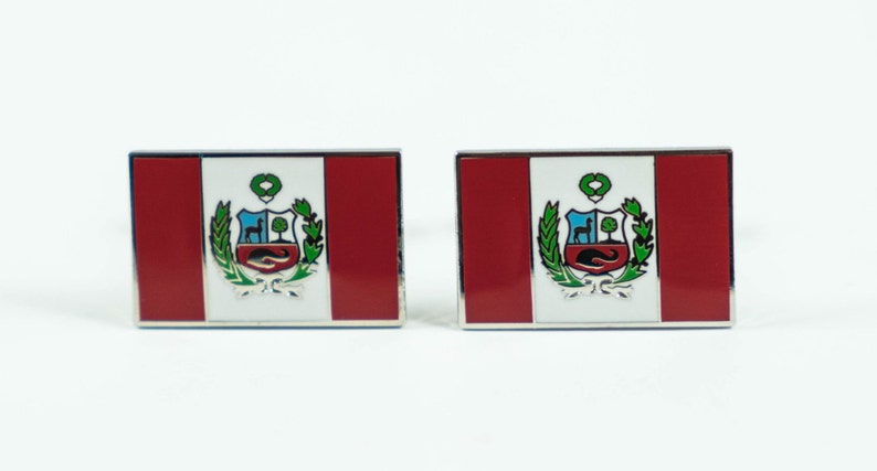 Peruvian Flag Cufflinks