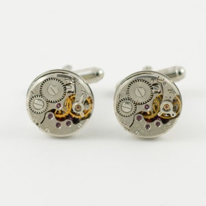 Watch Movement Cufflinks, Lapel Pins, Tie Bars, Earrings, Jewelry and Accessories