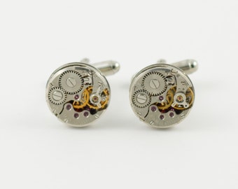Watch Movement Cufflinks, Lapel Pins, Tie Bars, Earrings, Jewelry and Accessories