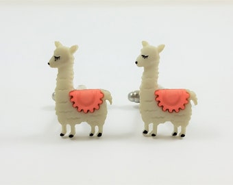 Llama or Alpaca Cufflinks, Lapel Pins, Tie Bars, Earrings, Jewelry and Accessories