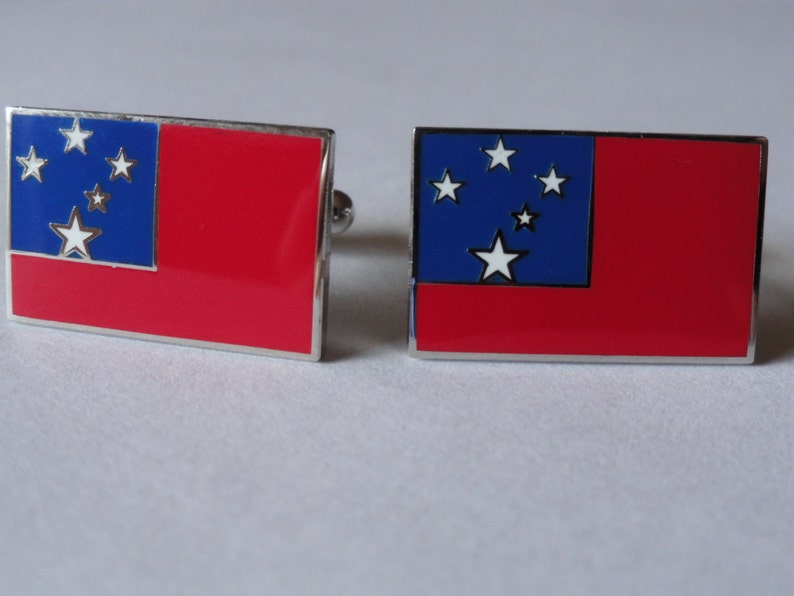 Samoan Flag Cufflinks