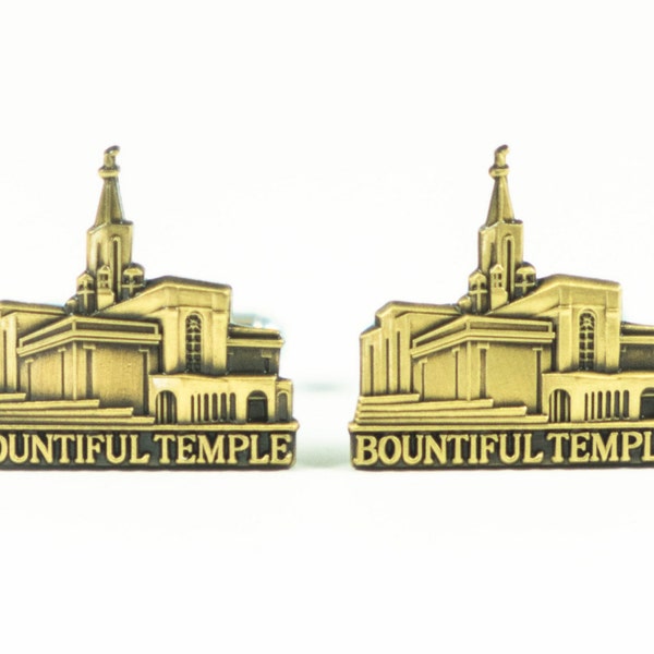 Bountiful Temple Cufflinks, Lapel Pins, Tie Bars, Earrings, Jewelry and Accessories