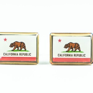 California State Flag Cufflinks, Lapel Pins, Tie Bars, Earrings, Jewelry and Accessories