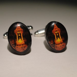 Buddha Cufflinks , Lapel Pins, Tie Bars, Earrings, Jewelry and Accessories -- Buddhist Shrine
