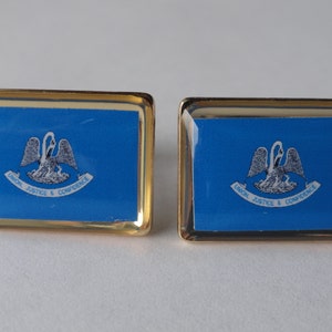 Louisiana State Flag Cufflinks, Lapel Pins, Tie Bars, Earrings, Jewelry and Accessories