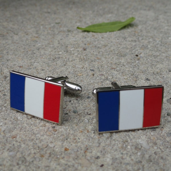 French Flag Cufflinks, Lapel Pins, Tie Bars, Earrings, Jewelry and Accessories
