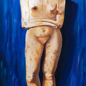 Cycladic Figure Print, 5 x 10 in