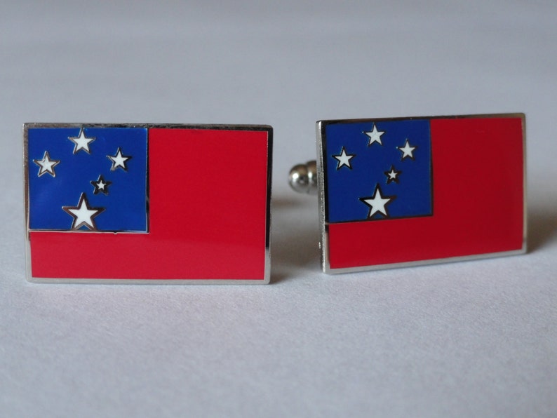 Samoan Flag Cufflinks
