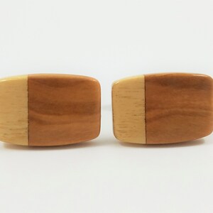 Bethlehem Olive and Acacia Wood Cufflinks, Lapel Pins, Tie Bars, Earrings, Jewelry and Accessories